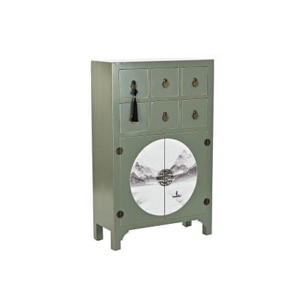 Cassettiera DKD Home Decor Legno MDF Verde Abete Orientale 63 x 28 x 101 cm