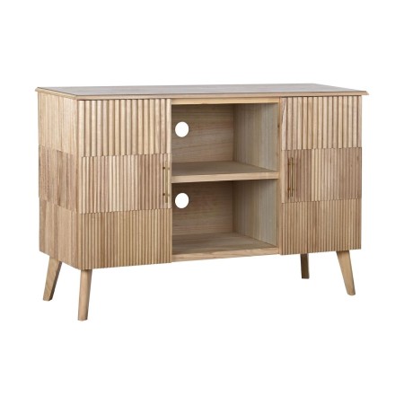 Mobile TV DKD Home Decor Dorato Marrone Chiaro 120 x 40 x 80 cm Legno di paulownia Legno MDF