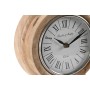 Orologio da Tavolo DKD Home Decor 18 x 10,5 x 24 cm Naturale Argentato Alluminio Legno di mango Tradizionale