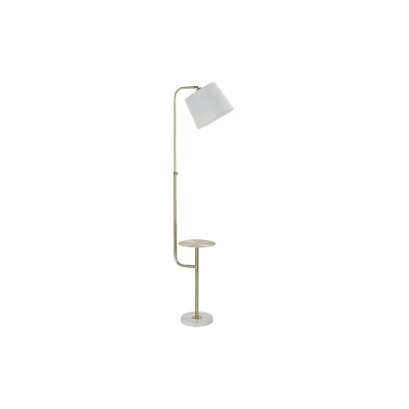 Lampada da Terra DKD Home Decor 38 x 30 x 180 cm Dorato Metallo Bianco Marmo 220 V 50 W