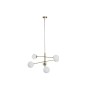 Lampadario DKD Home Decor 96 x 73 x 50 cm Cristallo Dorato Metallo Bianco 50 W