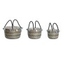 Set di Cestini DKD Home Decor Poliestere Pompon 43 x 43 x 43 cm Erba di mare