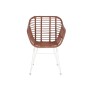 Sedia da giardino DKD Home Decor Bianco Terracotta Metallo rattan sintetico 57 x 62 x 81 cm