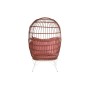 Poltrona da giardino DKD Home Decor 99 x 71 x 147 cm Metallo Terracotta rattan sintetico Bianco