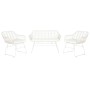 Divano e Tavolo DKD Home Decor Metallo rattan sintetico 124 x 74 x 84 cm