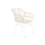 Sedia da giardino DKD Home Decor Bianco Metallo rattan sintetico 57 x 62 x 81 cm