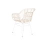 Sedia da giardino DKD Home Decor Bianco Metallo rattan sintetico 57 x 62 x 81 cm