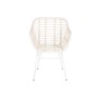 Sedia da giardino DKD Home Decor Bianco Metallo rattan sintetico 57 x 62 x 81 cm