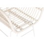 Sedia da giardino DKD Home Decor Bianco Metallo rattan sintetico 57 x 62 x 81 cm