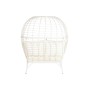 Poltrona da giardino DKD Home Decor 130 x 68 x 146 cm rattan sintetico Acciaio Bianco