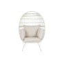 Poltrona da giardino DKD Home Decor Bianco Metallo rattan sintetico 99 x 71 x 147 cm