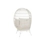 Poltrona da giardino DKD Home Decor Bianco Metallo rattan sintetico 99 x 71 x 147 cm