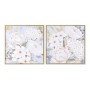 Quadro DKD Home Decor Fiori Romantico 60 x 3,5 x 60 cm (2 Unità)