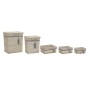 Set di Cestini DKD Home Decor 47 x 35 x 56 cm Poliestere Spirali (5 Unità)