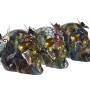 Statua Decorativa DKD Home Decor 15,5 x 10,5 x 11 cm Multicolore Teschio (3 Unità)