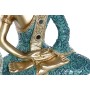 Statua Decorativa DKD Home Decor 24 x 11 x 31,2 cm Azzurro Dorato Buddha Turchese Orientale (2 Unità)