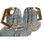 Statua Decorativa DKD Home Decor 23 x 13 x 34 cm Azzurro Buddha Turchese Orientale Decapaggio (2 Unità)