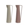 Vaso DKD Home Decor Beige Rosa Ferro 12 x 10 x 35 cm (2 Unità)