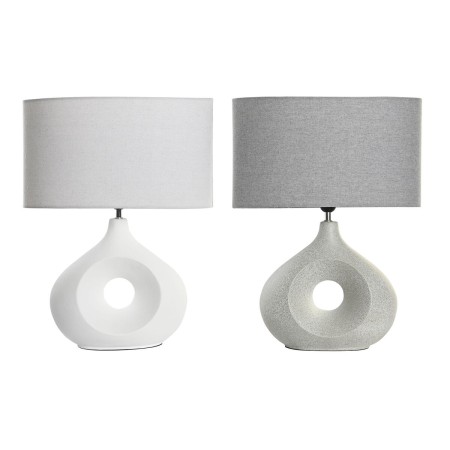 Lampada da tavolo DKD Home Decor 44 x 21 x 57 cm Grigio Bianco Gres 220 V 50 W (2 Unità)