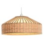 Lampadario DKD Home Decor 47 x 47 x 20 cm Marrone Rattan 50 W