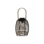 Lampada ad energia solare DKD Home Decor Marrone Nero Bambù Rattan 22 x 22 x 39 cm