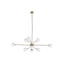 Lampadario DKD Home Decor Bianco Dorato Metallo Cristallo 9 W 110 x 38 x 38 cm