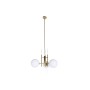 Lampadario DKD Home Decor 64 x 64 x 64 cm Cristallo Dorato Metallo Bianco 50 W