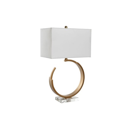 Lampada da tavolo DKD Home Decor 40 x 23 x 68 cm Cristallo Dorato Metallo Trasparente Bianco 40 W 240 V