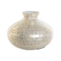 Vaso DKD Home Decor Bianco Bambù Madreperla Naturale Mediterraneo 34 x 34 x 26 cm