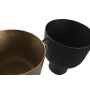 Vaso DKD Home Decor 36 x 29 x 33 cm Nero Dorato Alluminio Moderno (2 Unità)