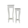 Set di 2 tavoli DKD Home Decor Bianco 30 x 30 x 76,5 cm