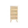 Cassettiera DKD Home Decor Bianco Rattan Legno di paulownia 40 x 30 x 90 cm