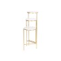 Scaffale DKD Home Decor 48 x 48 x 75,5 cm Dorato Metallo Bianco Marmo