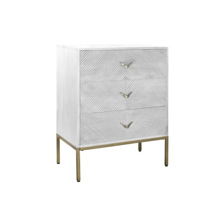 Cassettiera DKD Home Decor Metallo Bianco Legno di mango 70 x 40 x 90 cm