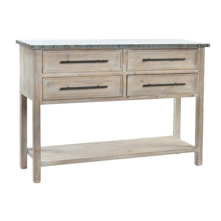 Mobile Aggiuntivo DKD Home Decor Naturale Legno Alluminio 120,5 x 34,5 x 86 cm