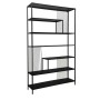 Scaffale DKD Home Decor Nero Metallo 120 x 30,5 x 199 cm