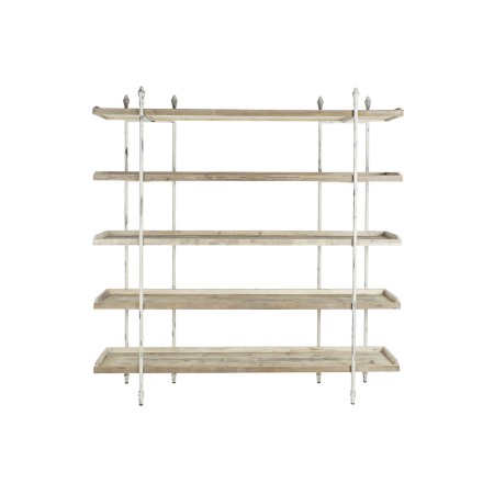 Scaffale DKD Home Decor Bianco Naturale Metallo Abete Legno di abete 40 % Metallo 190 x 40 x 200 cm