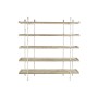 Scaffale DKD Home Decor Bianco Naturale Metallo Abete Legno di abete 40 % Metallo 190 x 40 x 200 cm