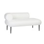 Divano DKD Home Decor Bianco Nero Metallo Scandi 127,5 x 73,5 x 64 cm