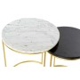 Set di 2 tavoli DKD Home Decor Bianco Nero Dorato 40 x 40 x 46,5 cm