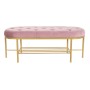 Panca DKD Home Decor 100 x 35 x 40 cm Rosa Dorato Metallo