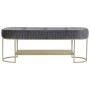 Panca DKD Home Decor Grigio Dorato Metallo 120 x 40 x 45 cm