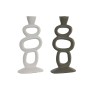 Candelabro DKD Home Decor 14,5 x 6,5 x 29,5 cm Alluminio Bianco Verde (2 Unità)