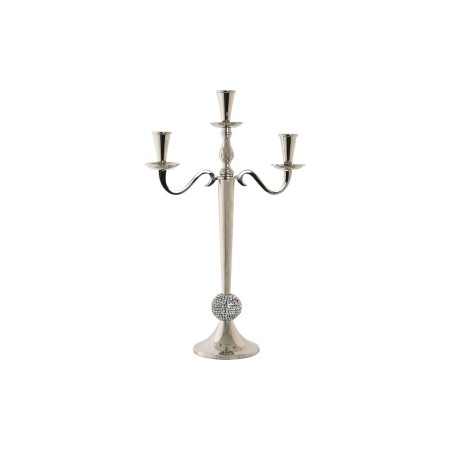 Candelabro DKD Home Decor 30 x 12 x 46 cm Argentato Alluminio Cromato