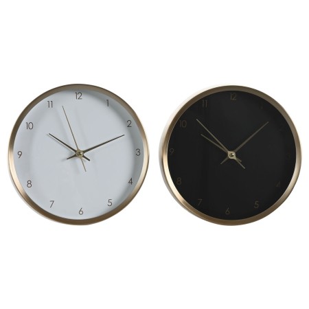 Orologio da Tavolo DKD Home Decor 25,7 x 4,2 x 25,7 cm Donna Dorato Alluminio (2 Unità)