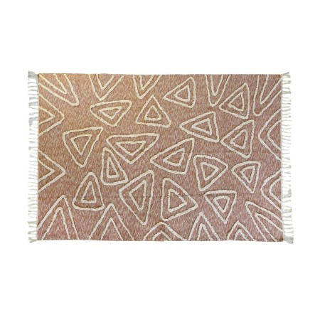 Tappeto DKD Home Decor Rosa Terracotta Bianco Frange Città (160 x 230 x 1 cm)