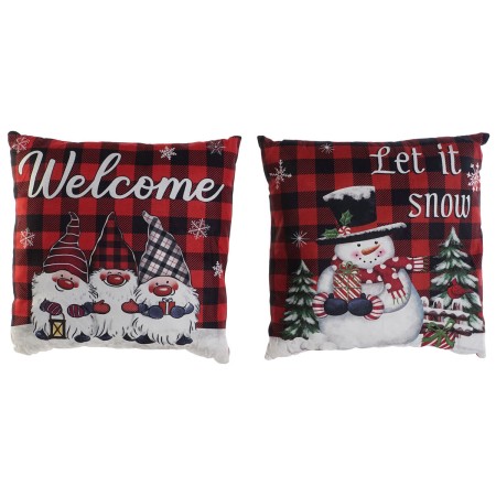 Cuscino DKD Home Decor Natale Multicolore Poliestere 40 x 10 x 40 cm (2 Unità)