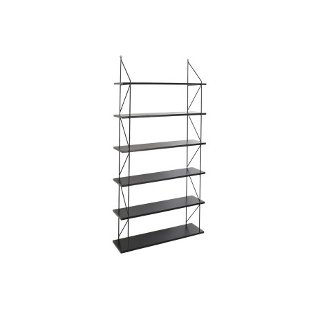 Scaffale DKD Home Decor Nero Legno Metallo 60 x 16 x 123 cm