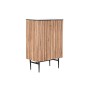 Credenza DKD Home Decor Marrone Nero Naturale Marmo Acacia 85 x 45 x 130 cm