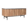 Mobile TV DKD Home Decor Marrone Nero Naturale Marmo Acacia 145 x 45 x 60 cm